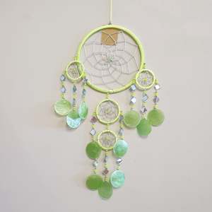 Dream Catcher Mirror Shell Chimes Lime