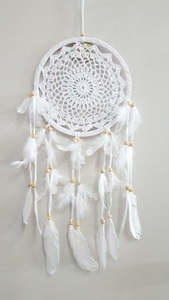 Dream Catchers: CROCHET DREAMCATCHER 22cm-WHITE