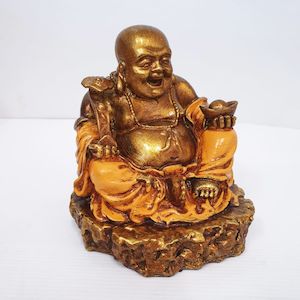 Ru Yi Wealth Happy Buddha Orange