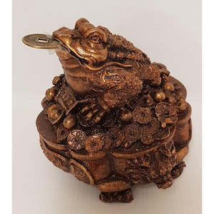 MONEY FROG ANTIQUE GOLD