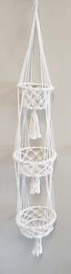 Pot Plant Hangers Holders: Macrame Pot Plant Hanger 3 Tier