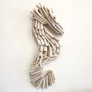 Wall Art Affirmations Hangings: Drift Wood Sea Horse Wall Art  Special 50 % Off