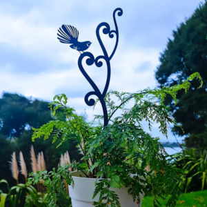 Fan Tail on a Fern Metal Wall Art