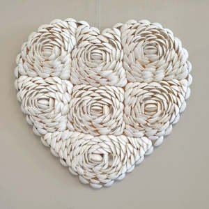 Wall Art Affirmations Hangings: Heart Shell Wall Decor