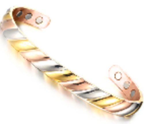 Copper Magnetic Bracelets: Copper Magnet Bracelet Gold Silver Copper Ribbon