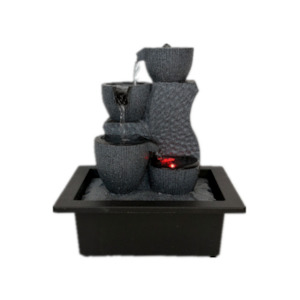 Water Features: 4 Grey Bowls Water Feature