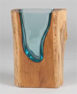 Vases: Gamal Root With Rectangular Vase Polished