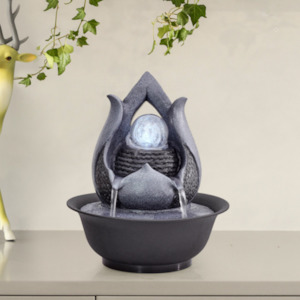 Flower with Rolling Ball Water Feature