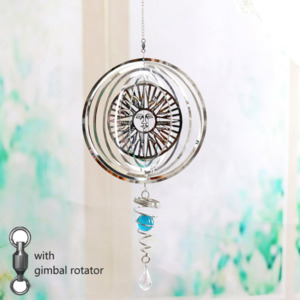 Crystals And Votex Wind Spinners: Crystal Votex Wind Spinner Sun  58x18cm