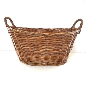 Specials: Oval Cane Washing Basket Standard Natural 64x52x38cm