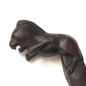 Walking Sticks: Carved Walking Stick Lion  90cm