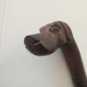 Walking Sticks: Carved Walking Stick Greyhound  90cm