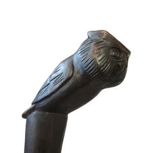 Walking Sticks: Carved Walking Stick Owl  90cm