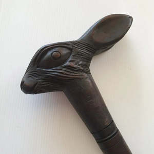 Walking Sticks: Carved Walking Stick Rabbit  90cm