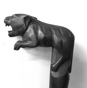 Walking Sticks: Carved Walking Stick Tiger  90cm