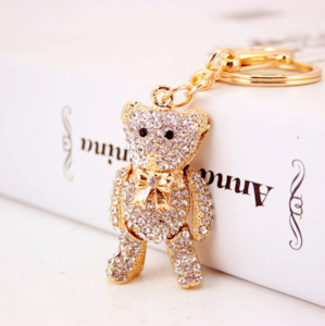 Keyrings: Diamante Key Ring Teddy
