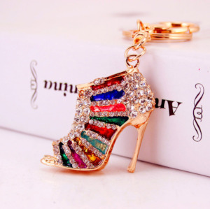 Keyrings: Diamante Key Ring High Heel Shoe