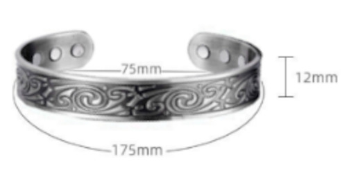 Copper Magnet Bracelet Celtic Silver