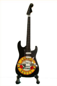 Minature Guitar on Stand Guns n Roses