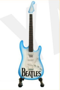 Minature Guitar on Stand The Beatles