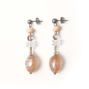 Murano Glass Jewellery In Italy: Murano Glass Long Earrings Aida Pink - Antica Murrina Venezia