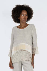 Handmade Linen Tunic Federica Beige - Marilu