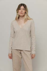 Cotton Sweater Aura Beige - Rifo'