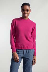 Woman Tops Tunics In Italy: Cashmere Sweater Edda Pink- Rifo'