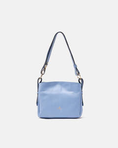 Cuoieria Fiorentina: Handmade Genuine Leather Small Shoulder Bag Velvet Cloud - Cuoieria Fiorentina