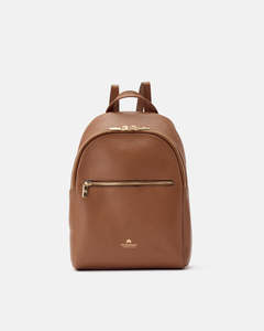 Cuoieria Fiorentina: Handmade Genuine Leather Backpack Velvet Caramel - Cuoieria Fiorentina