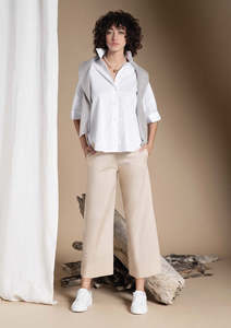 Caterina D: Made in Italy Cotton Trousers Basic - Caterina D