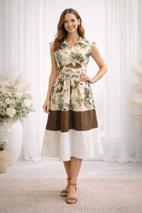 Made in Italy Cotton Dress Petalo - B new