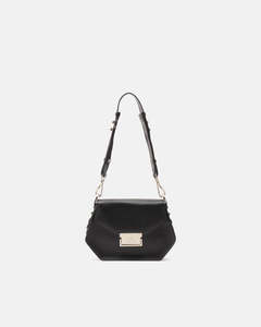 Genuine Leather Crossbody Penta Black - Cuoieria Fiorentina