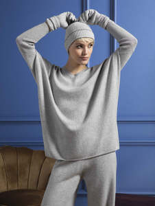 Woman Tops Tunics In Italy: Made in Italy Soft Cashmere Kimono Lurex Oro  - Caterina D.