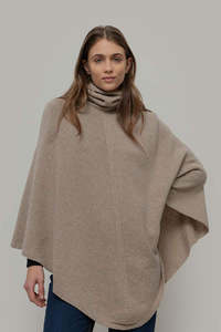 Cashmere Poncho Elisabetta Beige - Rifo'