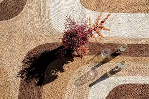 Jute Floor Rugs: Élitis Penny Lane Floor Rug - Caramel | 100% Handbraided Jute