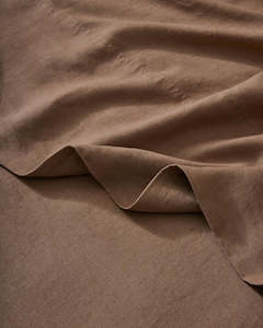 Flat Sheets: Ravello Linen Flat Sheet - Biscuit | Weave Home Bed Linen
