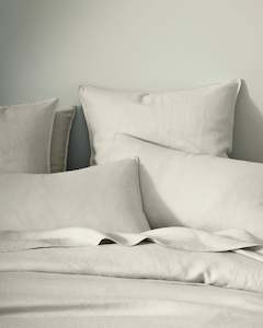 Ravello Pillowcase Pair - Bone | Standard, King or Euro Size