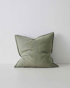 Como Linen: Weave Home European Linen Como Cushion - Olive | Three Sizes