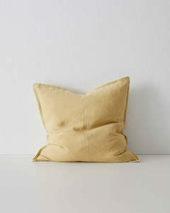 Weave Home European Linen Como Cushion - Limoncello | Three Sizes