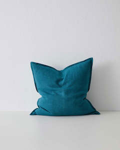 Weave Home European Linen Como Cushion - Teal | Three Sizes