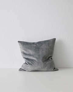Ava Velvet: Weave Home Ava Velvet Cushion - Steel | 50 x 50cm