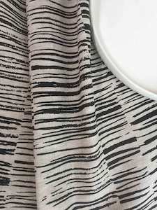 Hand-printed 100% Linen Tea Towel - Twigs, Black