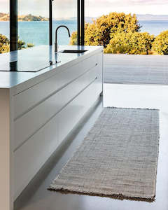 Baya Rhodes Floor Runner - Slate | Indoor or Outdoor