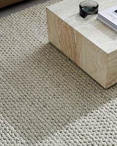 Wool Blend Rugs: Weave Home Emerson Rug - Feather | Wool Blend Floor Rug