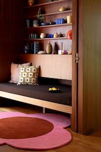 Orla Kiely: Orla Kiely Spot Flower Rug - Pink and Red | 100% Wool Designer Floor Rug