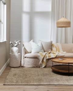 Baya Floor Rugs: Baya Anchorage Floor Rug - Stone | Four Sizes