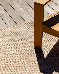 Outdoor Rugs: Baya Pelorus Floor Rug - Sand | Indoor or Outdoor