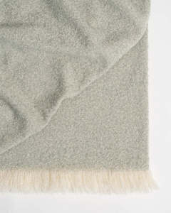 New Zealand Made Throws: Weave Home Clive Wool Throw Blanket - Laurel | NZ Made | Bouclé