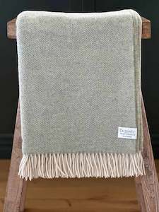 Exquisite Wool Blankets 1: NZ Wool Throw - Sage Green | 100% Pure Wool